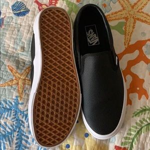 Leather slip on vans